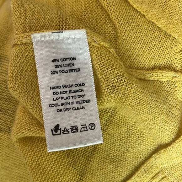 Lilla P Yellow Crew Neck Sweater with Ribbed Knit - Picture 9 of 10